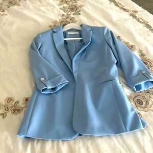 Calvin Klein blazer suit jacket , light blue  size :4P